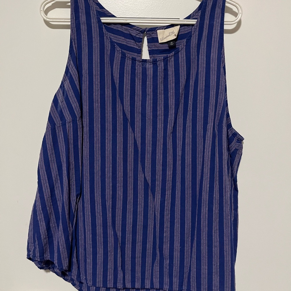 2X Striped Blue Tank